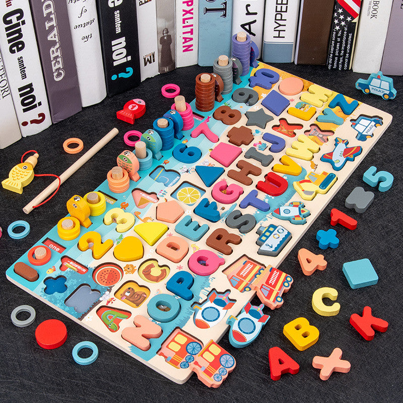 3D Magnetic Shape Sorting Number Matching Puzzle Counting Montessori Fishing Toys - Greater Toys